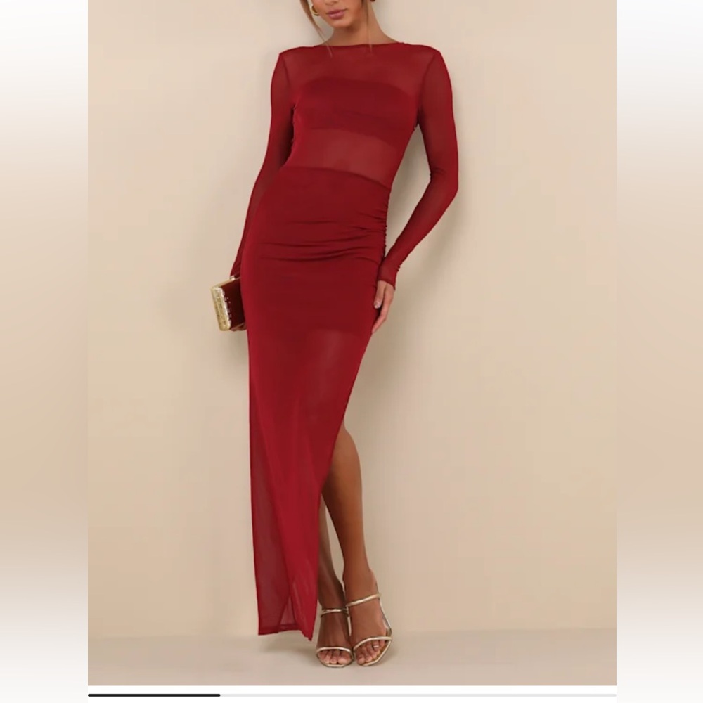 Lulu’s Red Long Sleeve Dress